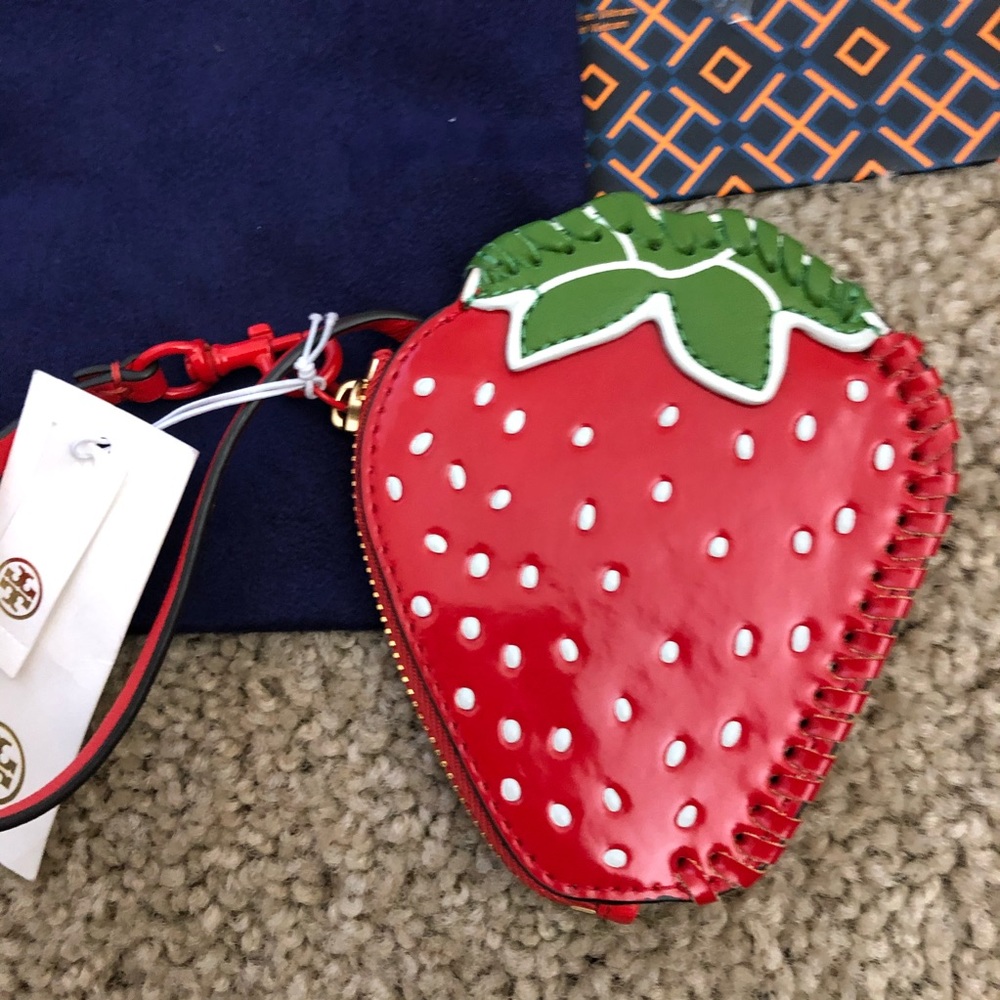 NWT Tory Burch strawberry 🍓 leather pouch - Picture 5 of 6